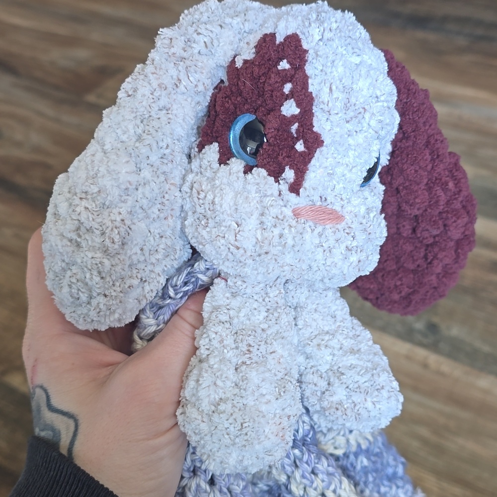 Bunny Rabbit Crochet Blanket Lovey - Picture 2 of 4